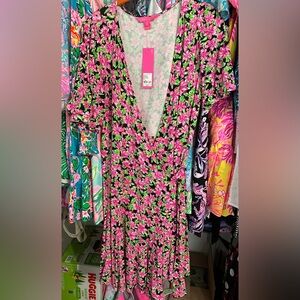 NWT Lill Pulitzer Kessler Wrap dress size LARGE!